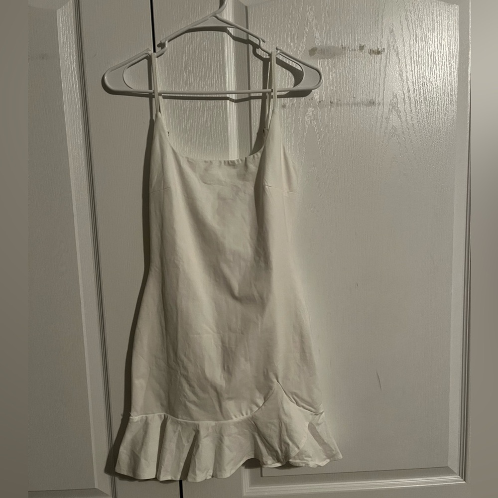 White mini dress